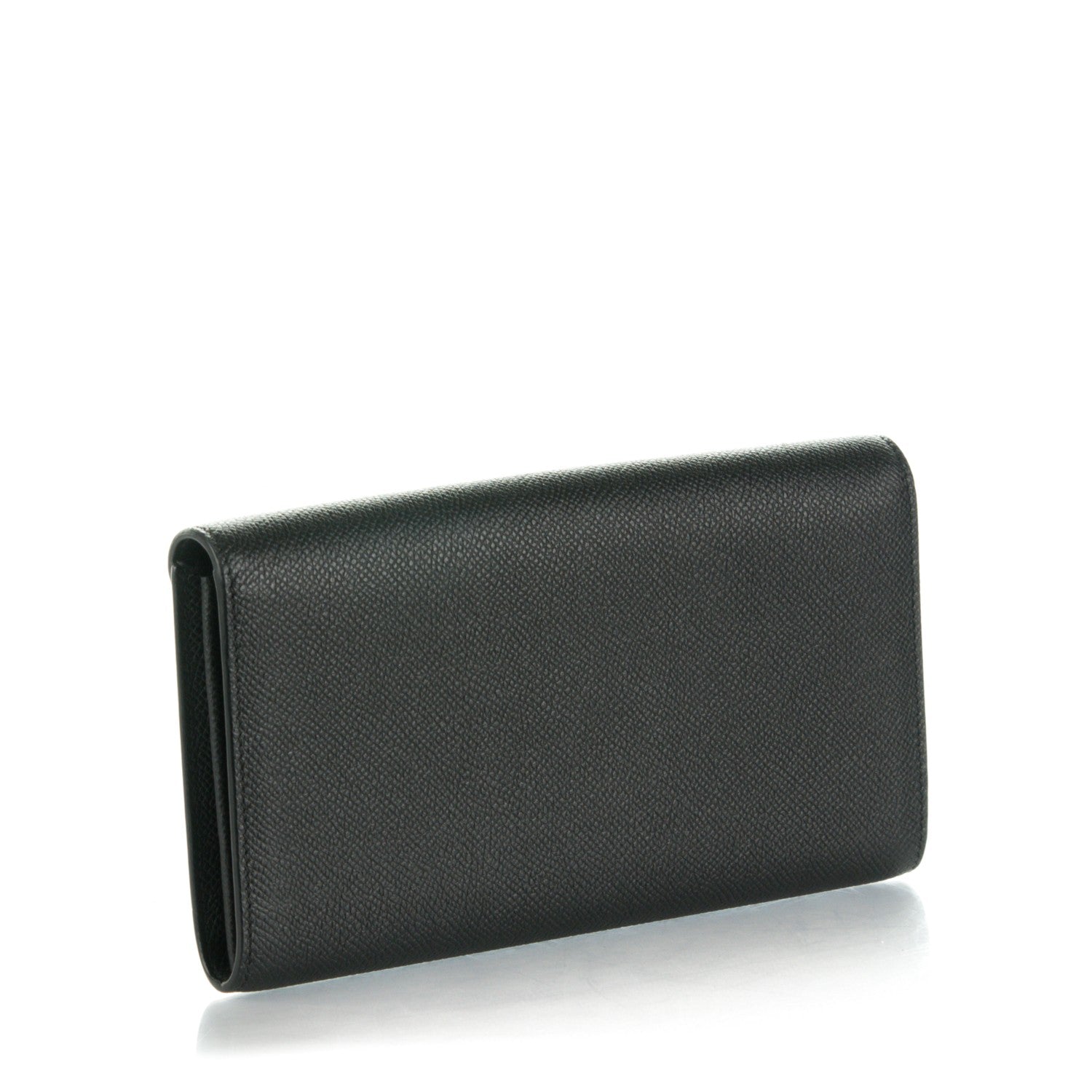 Celine Grained Calfskin Large Trotteur Multifunction Flap Wallet Black 3 of 8