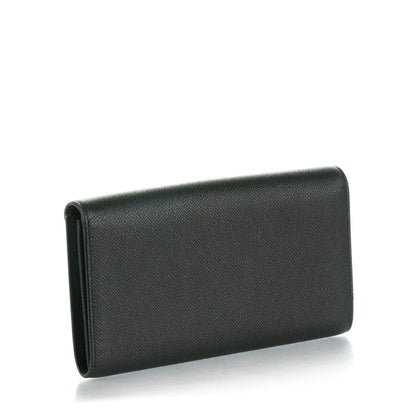 Celine Grained Calfskin Large Trotteur Multifunction Flap Wallet Black 3 of 8