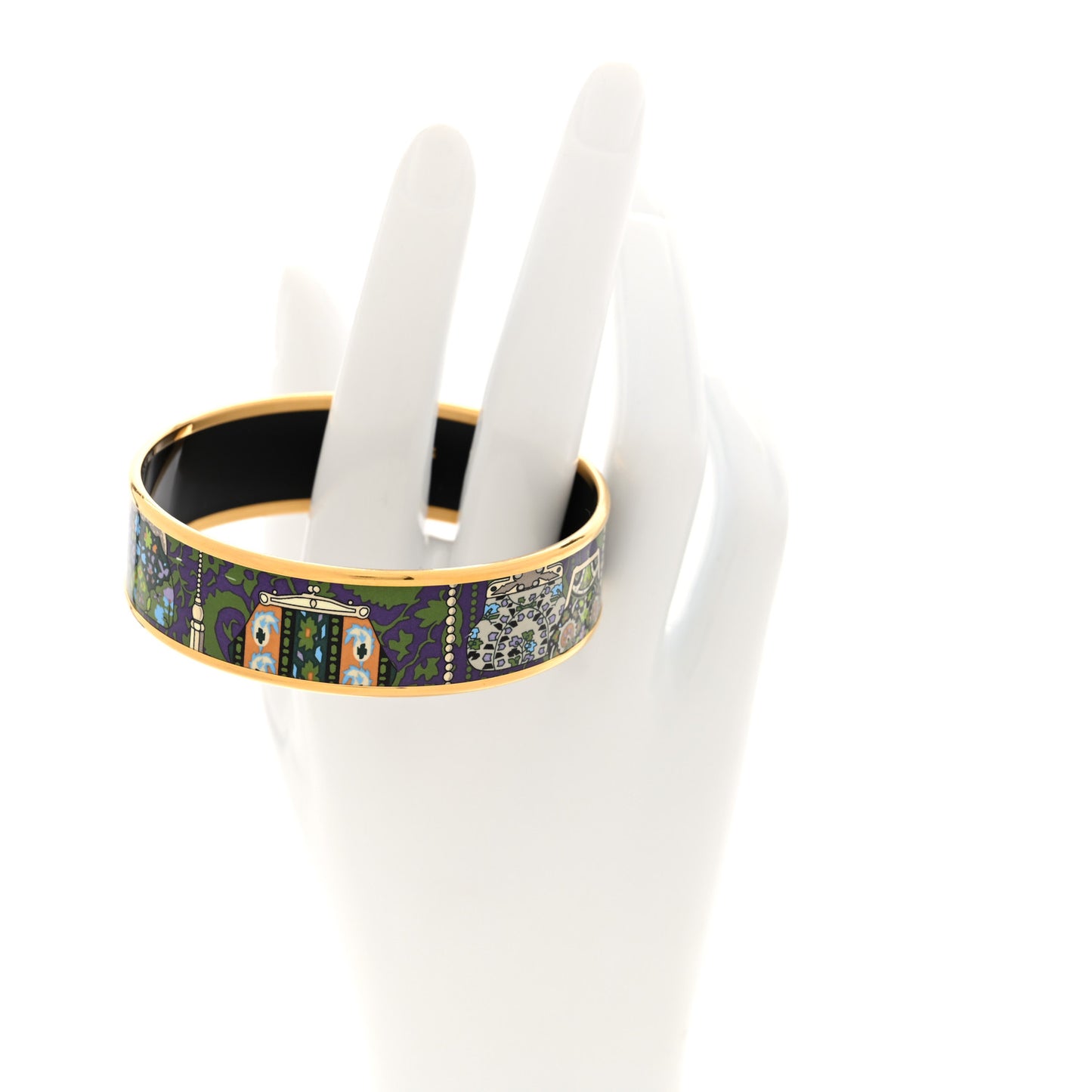 Enamel Printed Cachemire de Tamara Wide Bracelet 62