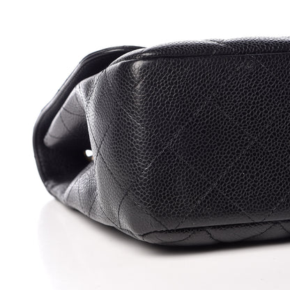 Chanel Caviar Quilted Jumbo Single Flap Black 8 of 9