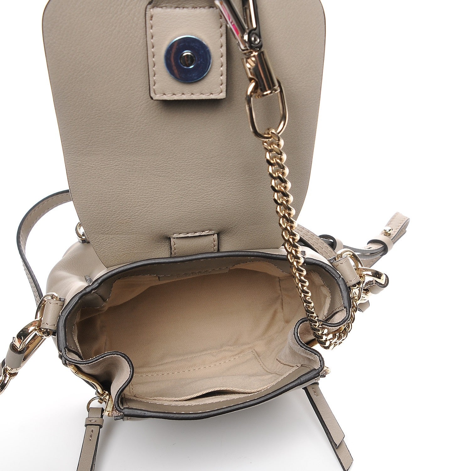 Chloe Suede Calfskin Mini Faye Backpack Motty Grey 6 of 8