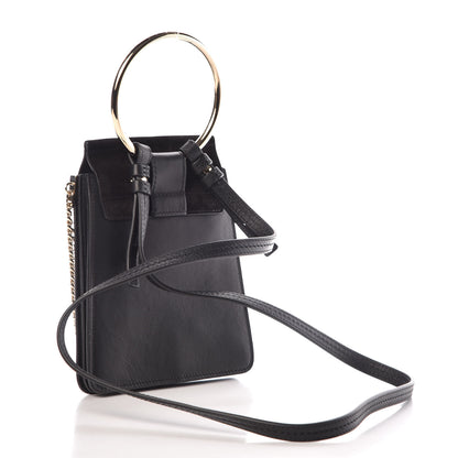 Chloe Suede Calfskin Mini Faye Bracelet Bag Black 3 of 15