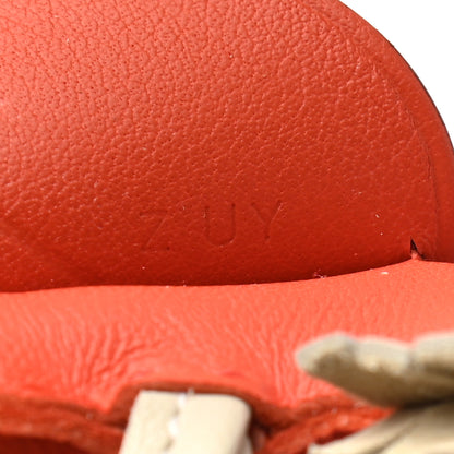 Hermes Milo Lambskin Grigri Rodeo Pegase Horse Bag Charm PM Orange Poppy Craie Terre Battue 4 of 4