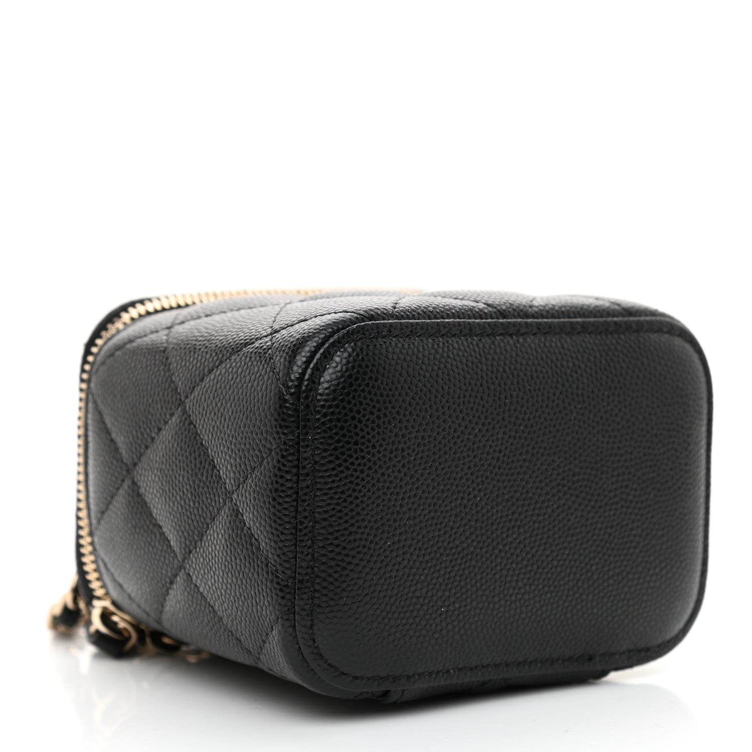 Chanel Caviar Quilted Mini Vanity Case With Chain Black 4 of 11