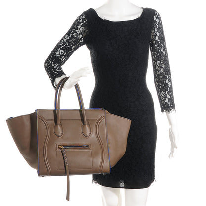 Celine Supple Calfskin Medium Phantom Luggage Grey Blue 2 of 8