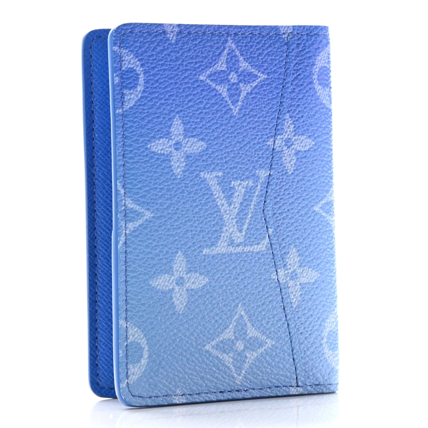 Monogram Clouds Pocket Organizer Blue