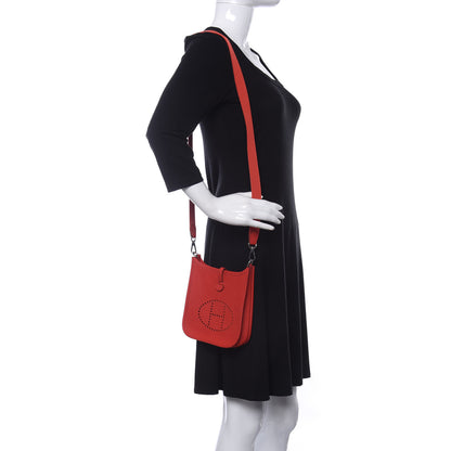 Hermes Taurillon Clemence Amazone Evelyne TPM Rouge Tomate 2 of 10