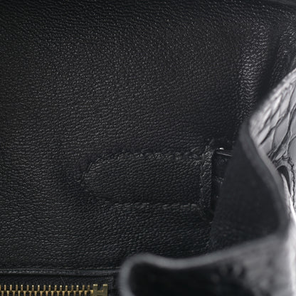 Hermes Shiny Porosus Crocodile Birkin 35 Black 19 of 30