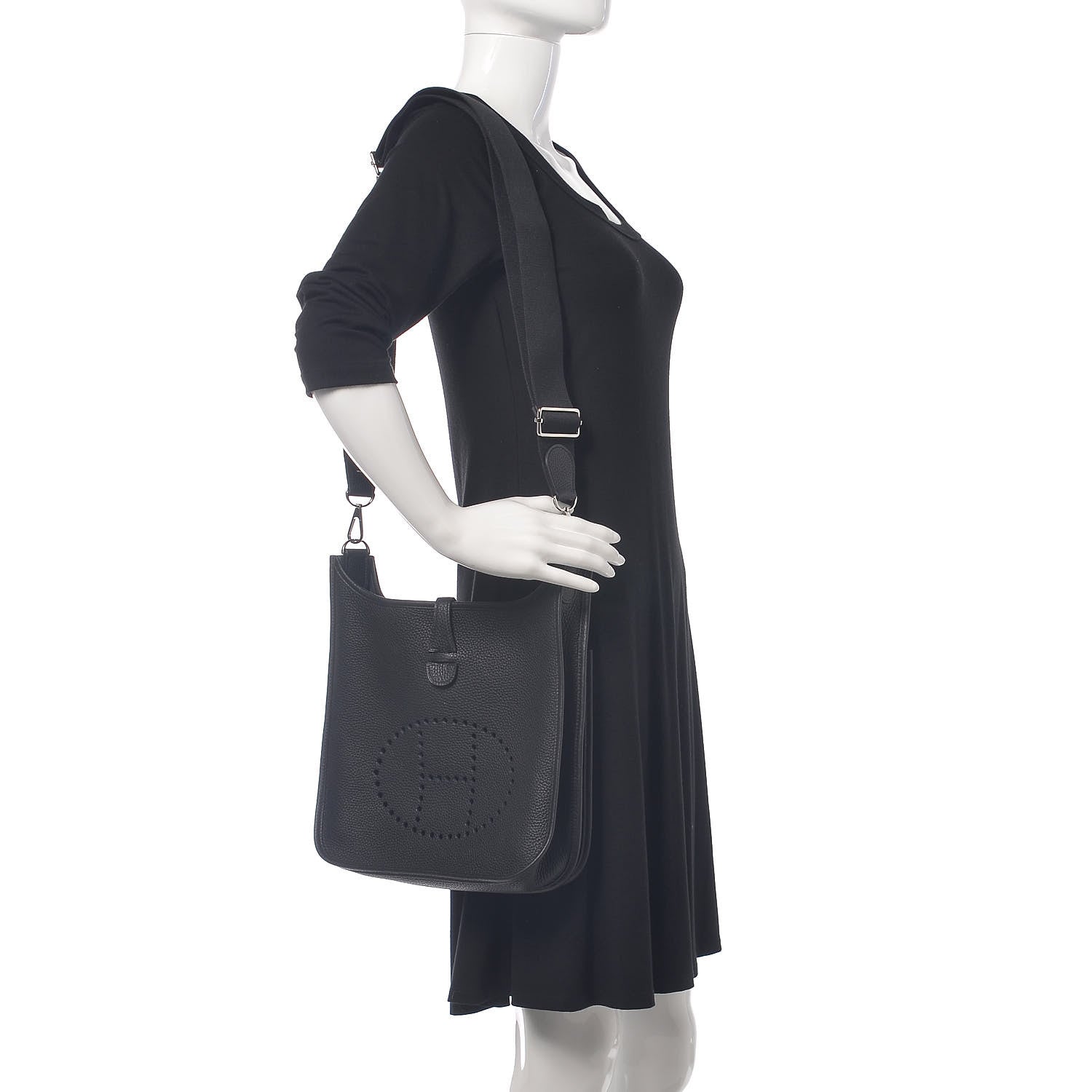 Hermes Taurillon Clemence Evelyne III PM Black 2 of 12