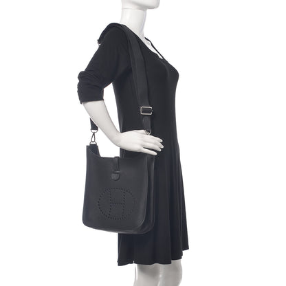 Hermes Taurillon Clemence Evelyne III PM Black 2 of 12