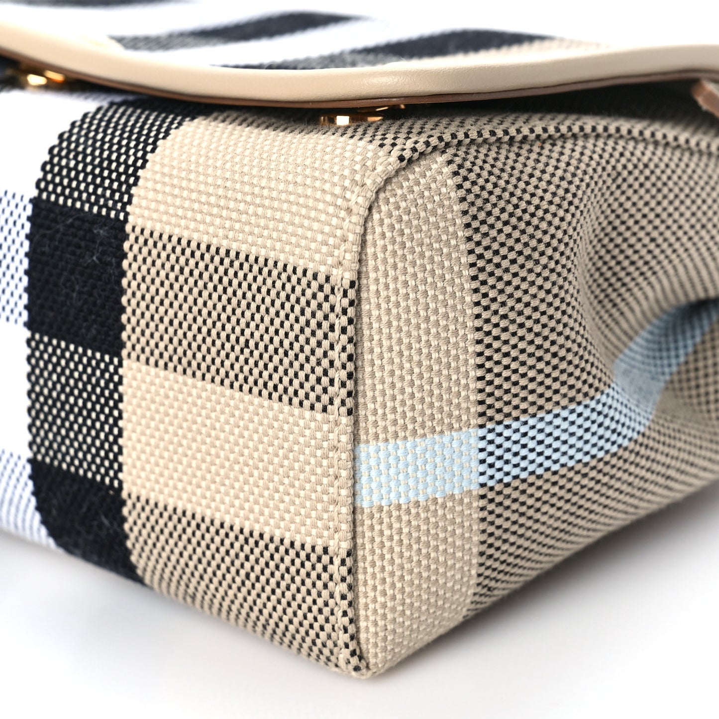 Canvas Check Hackberry Crossbody Bag Soft Fawn