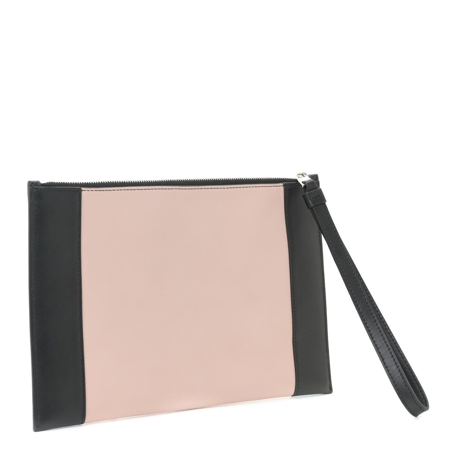 Alexander McQueen Calfskin Zipped Logo Wristlet Pink Black 3 of 12