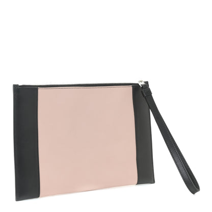 Alexander McQueen Calfskin Zipped Logo Wristlet Pink Black 3 of 12