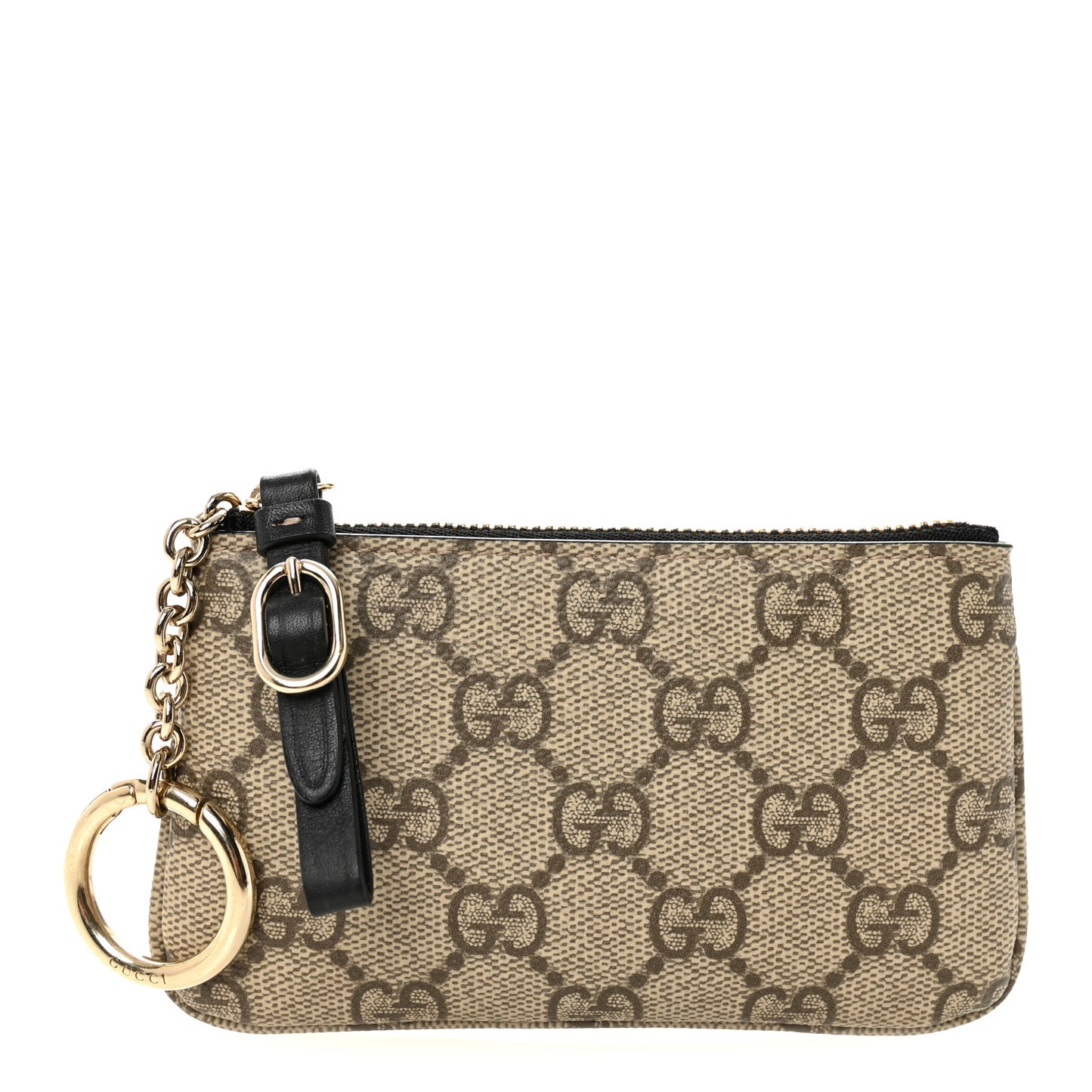GG Supreme Monogram Selleria Key Case Black
