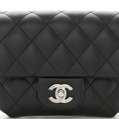 Chanel Calfskin Quilted CC Uniform Flap Belt Bag Black 9 of 11