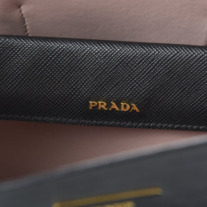Prada Saffiano Cuir Large Double Bag Black Mughetto 8 of 9