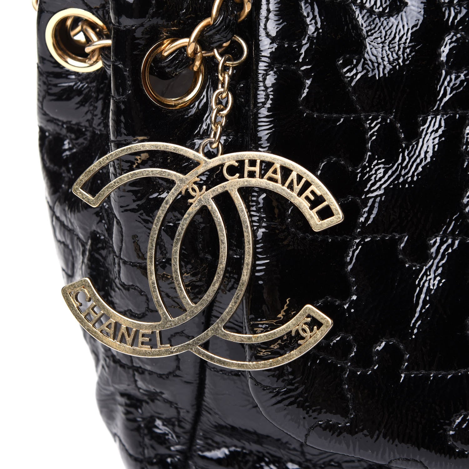 Chanel Patent Puzzle Accordion Flap Bag Black 7 of 10