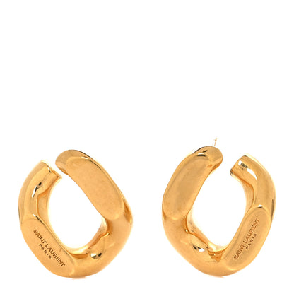 Saint Laurent Chain Link Earrings Gold 1 of 5