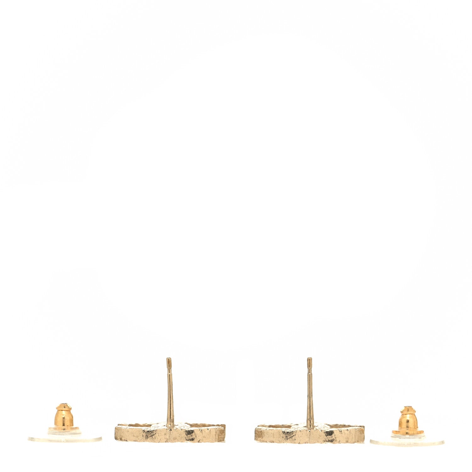 Chanel Quilted CC Earrings Gold 3 of 4