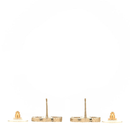 Chanel Quilted CC Earrings Gold 3 of 4