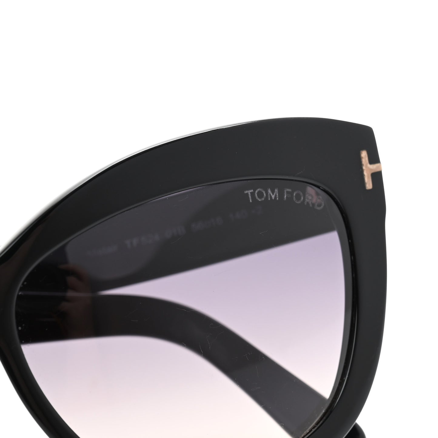 Acetate Alistair Cat Eye Sunglasses TF524 Black