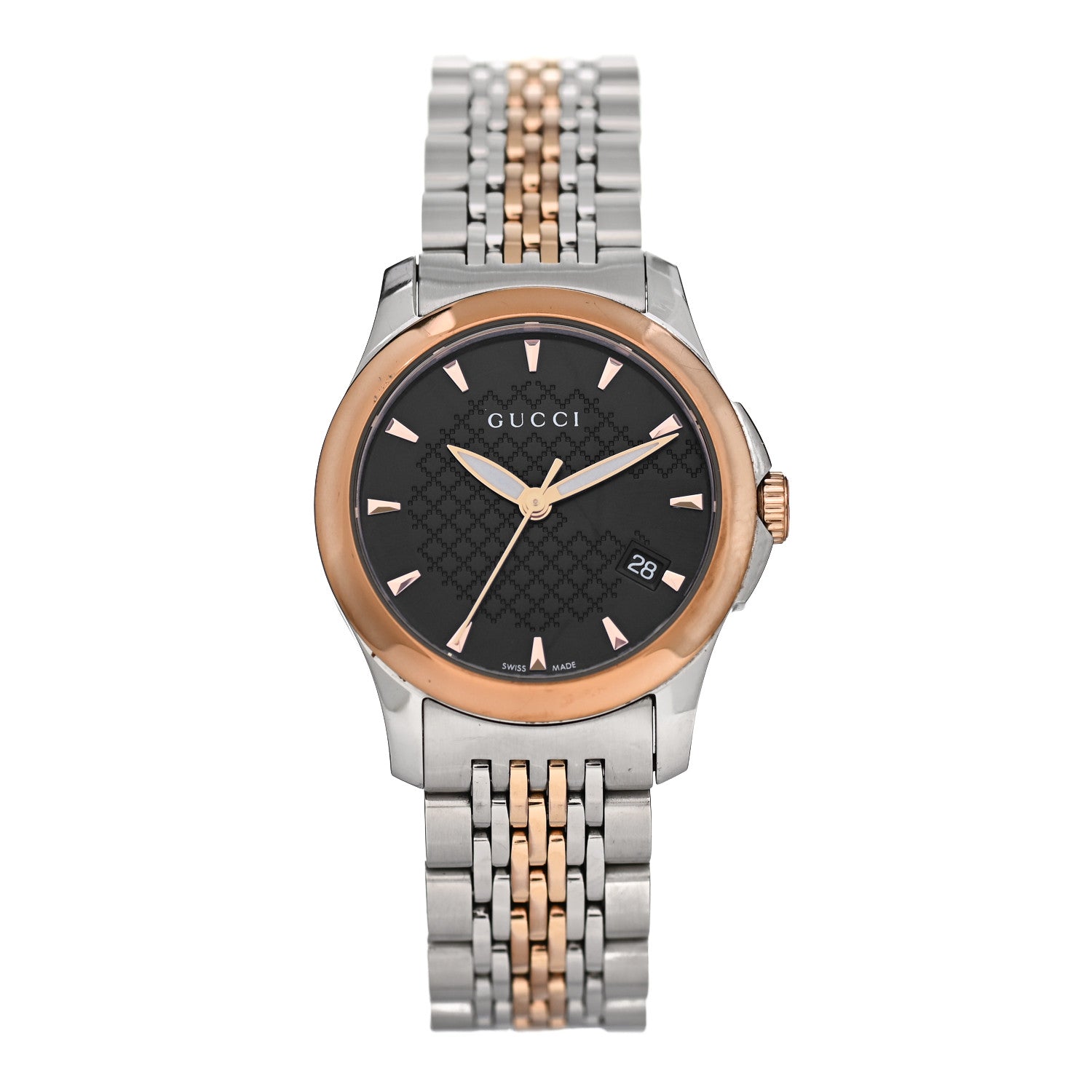 Gucci Stainless Steel 27mm G-Timeless Two Tone Quartz Watch Black 1 of 4
