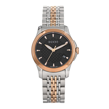 Gucci Stainless Steel 27mm G-Timeless Two Tone Quartz Watch Black 1 of 4