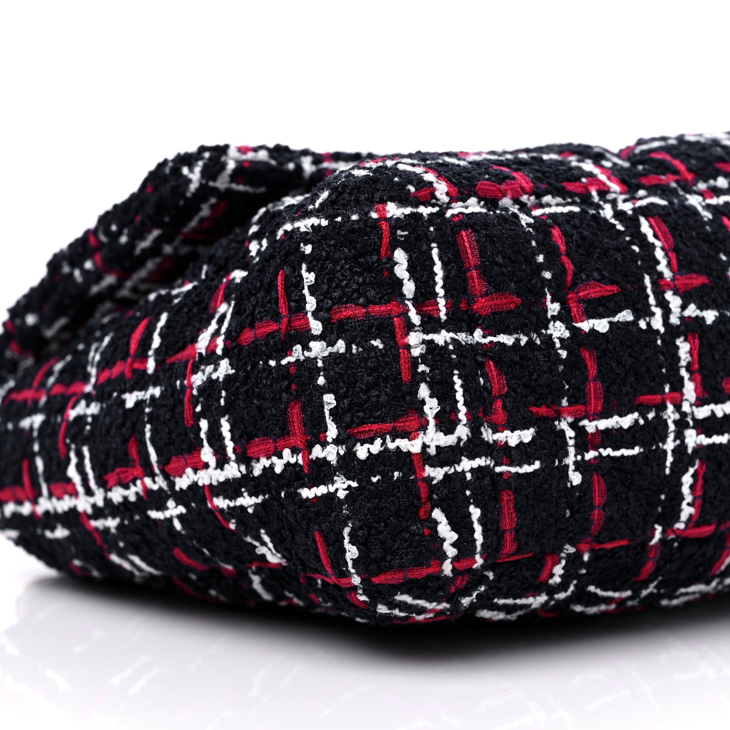 Tweed Quilted Medium Chanel 19 Flap Navy Blue White Red
