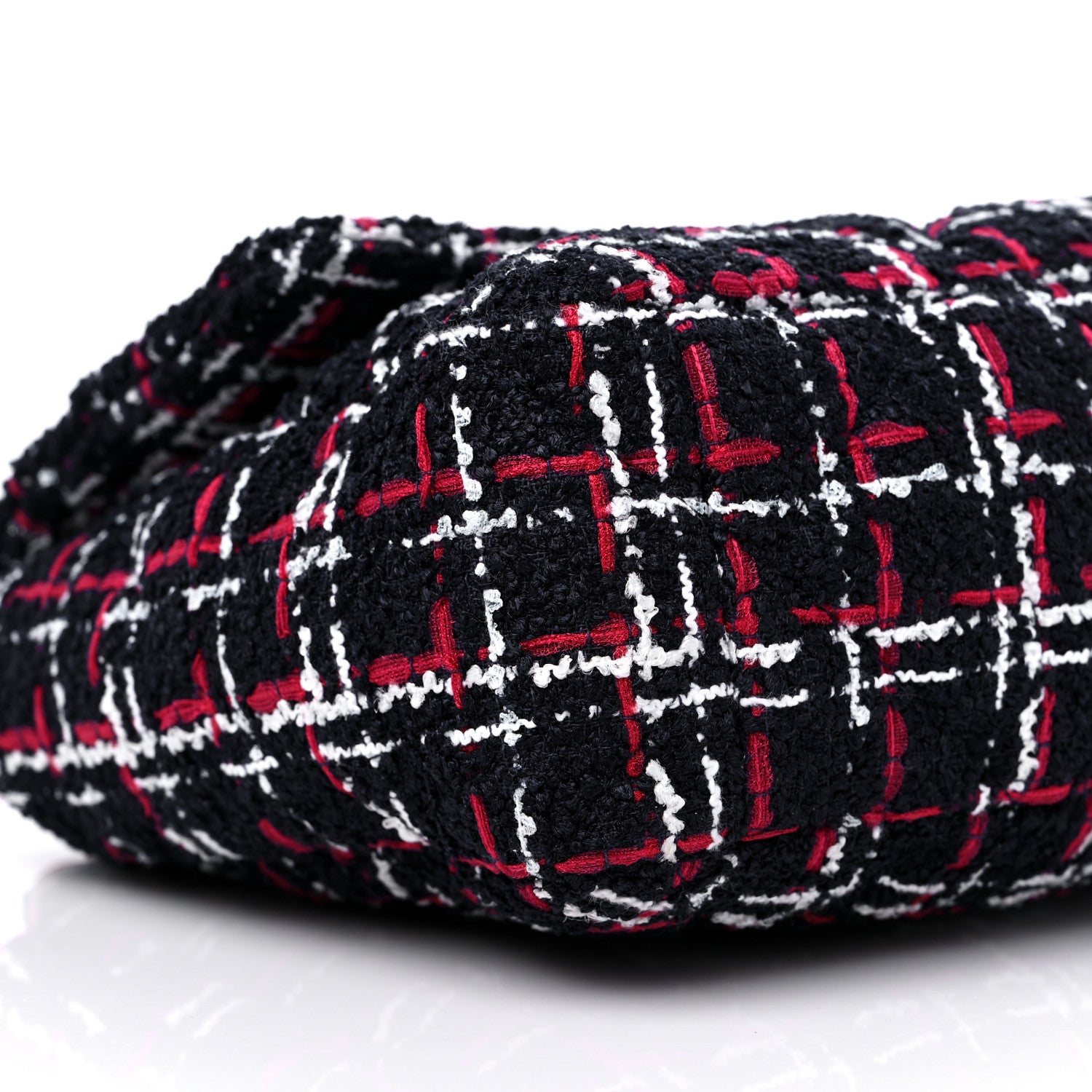 Chanel Tweed Quilted Medium Chanel 19 Flap Navy Blue White Red 8 of 10