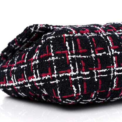 Chanel Tweed Quilted Medium Chanel 19 Flap Navy Blue White Red 8 of 10