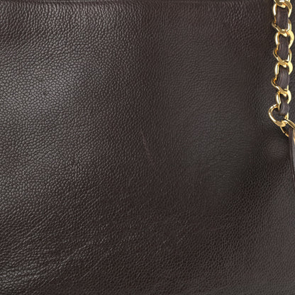 Chanel Caviar CC Shoulder Bag Dark Brown 10 of 11