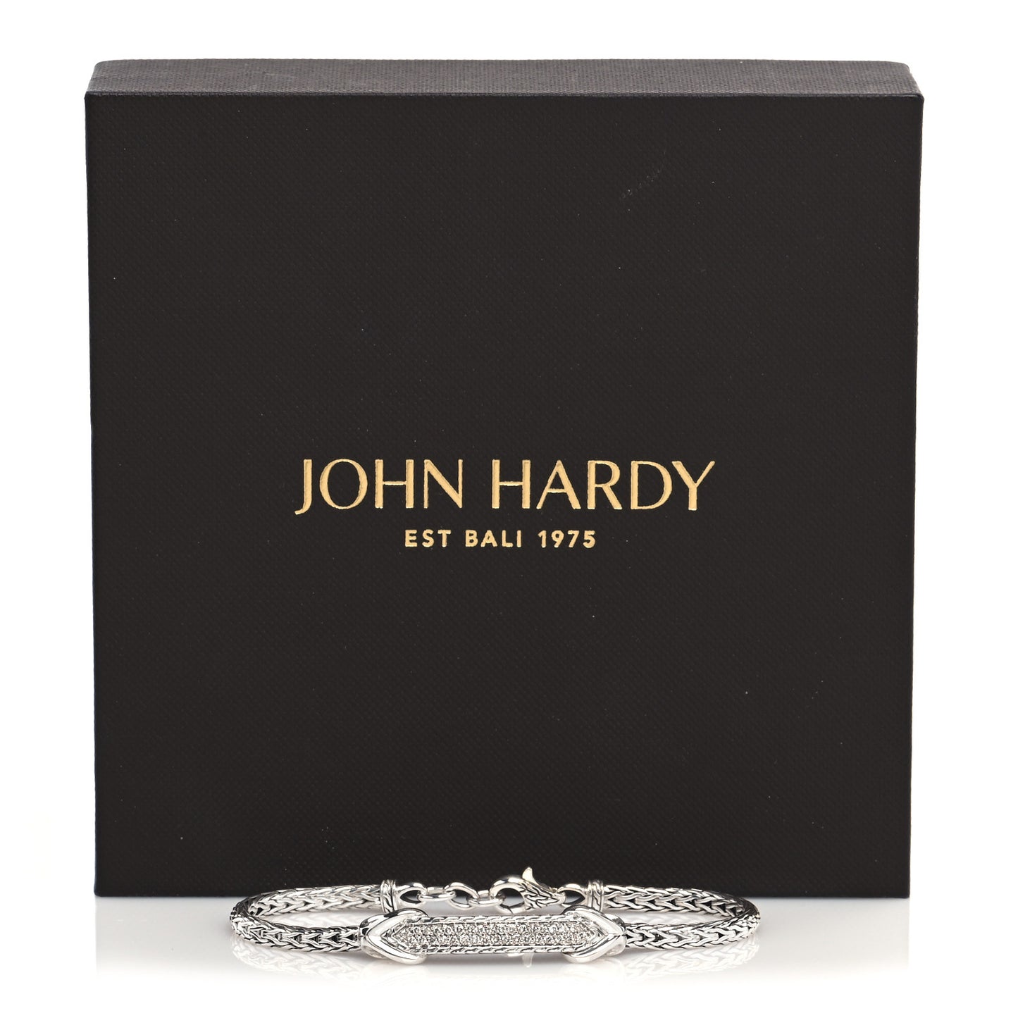 Sterling Silver Diamond Asli Classic Chain Link ID Bracelet