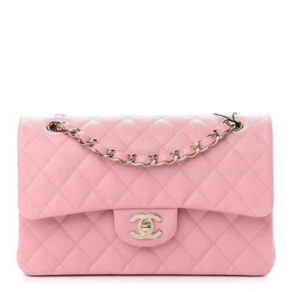 Chanel Caviar Quilted Small Double Flap Pink 1 of 9