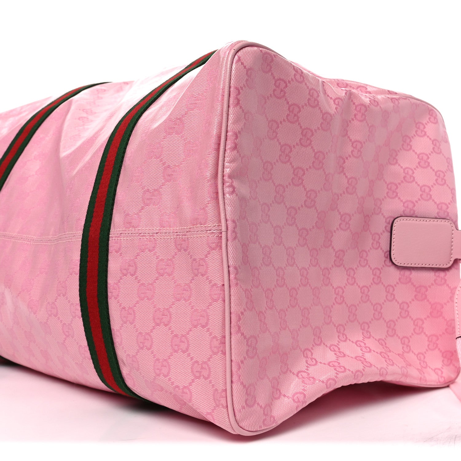 Gucci Crystal Monogram Web Medium Duffle Bag Pink 1837157