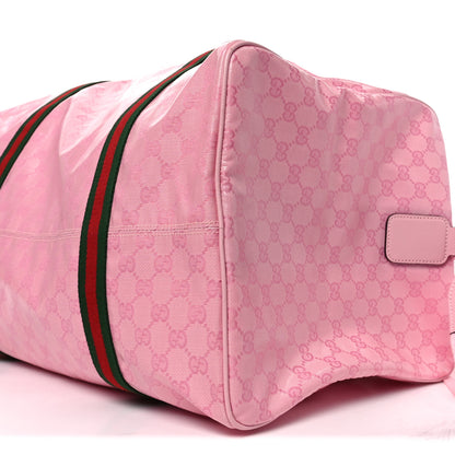 Gucci Crystal Monogram Web Medium Duffle Bag Pink 10 of 10
