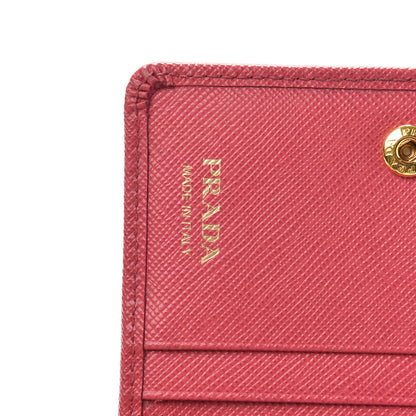Prada Saffiano Metal Flap Wallet Peonia 6 of 9