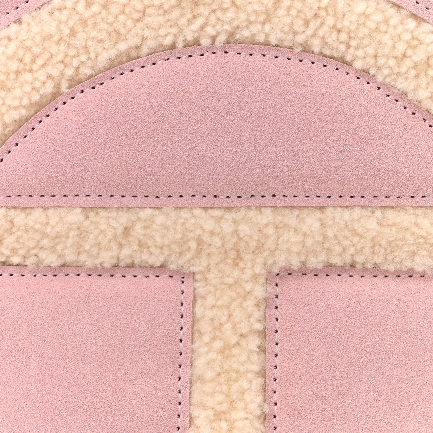 X UGG Suede Shearling Large Shopping Bag Pink