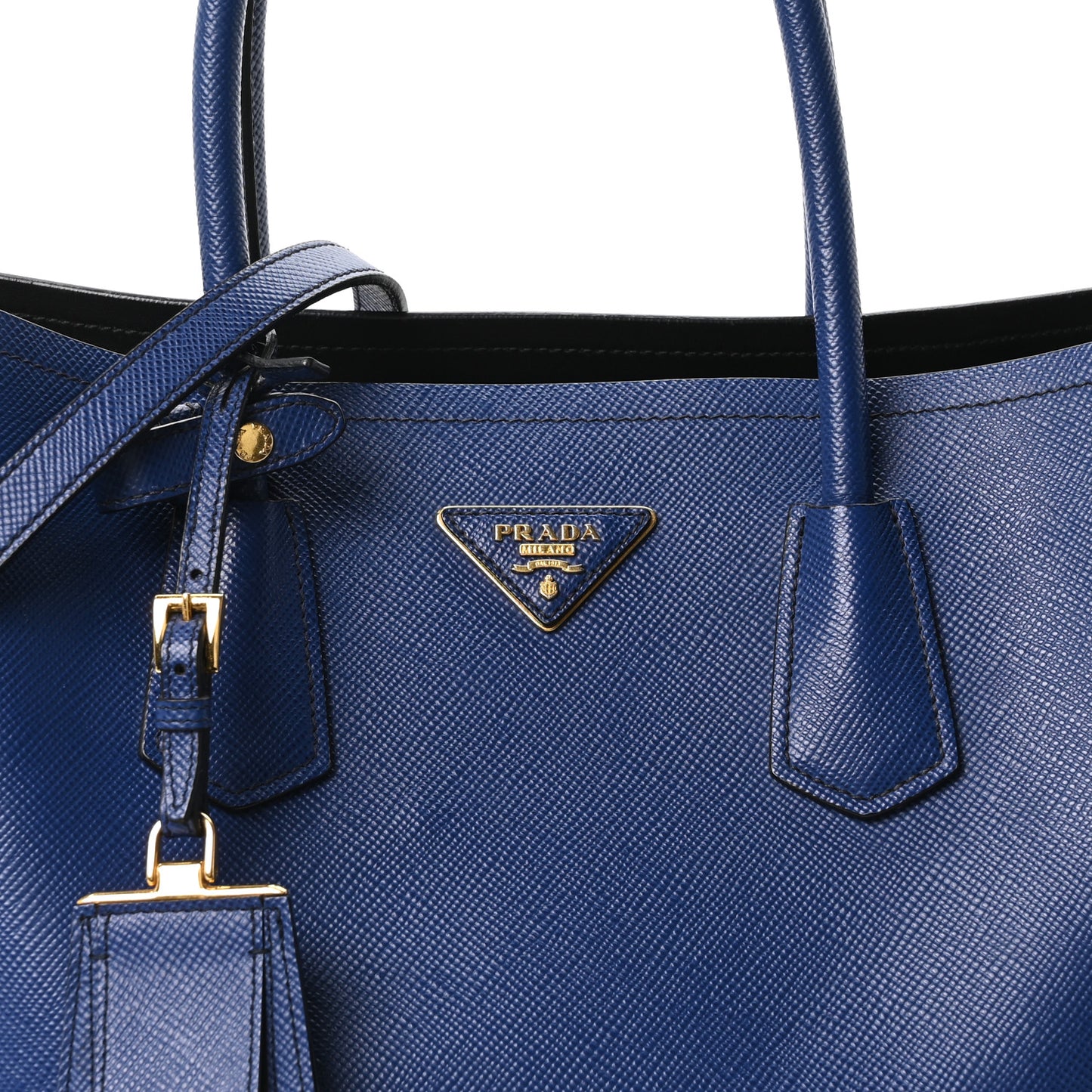 Saffiano Cuir Large Double Bag Inchiostro