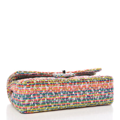 Chanel Tweed Quilted Medium Double Flap Multicolor 4 of 12