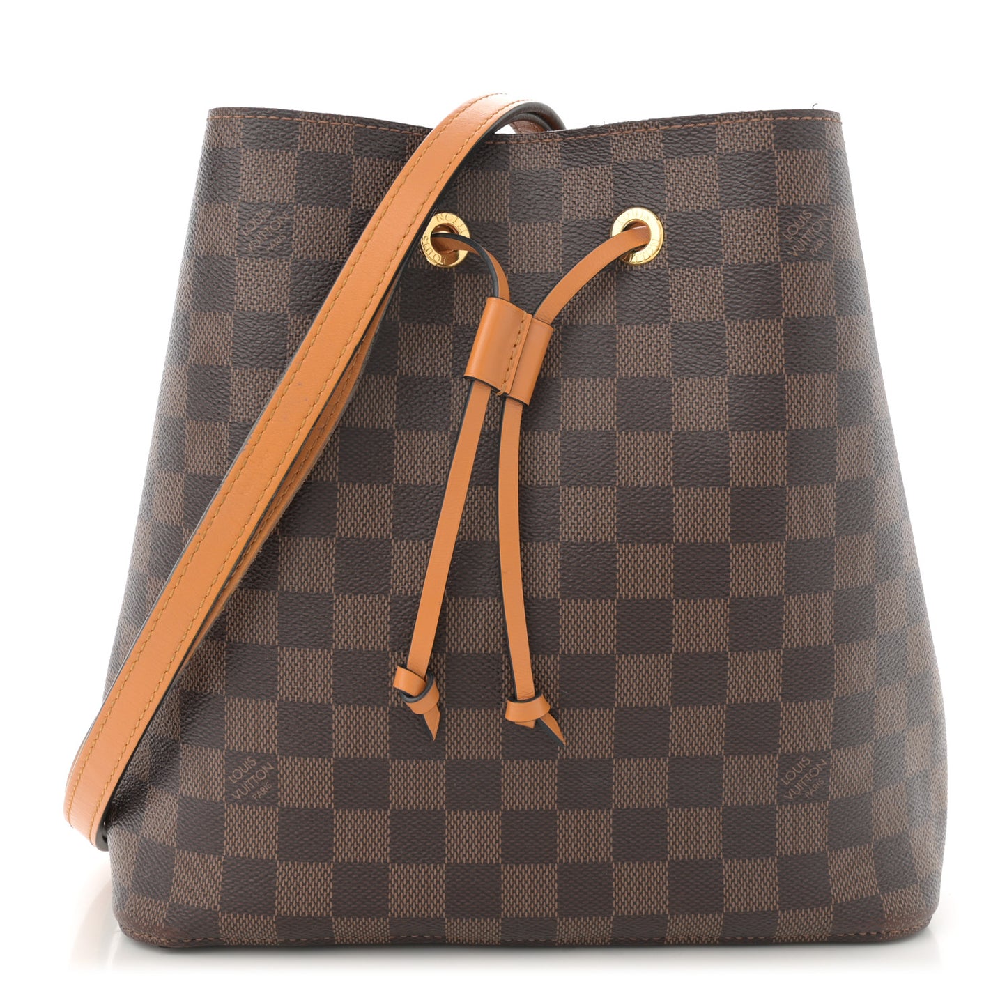 Damier Ebene Neonoe MM Safran