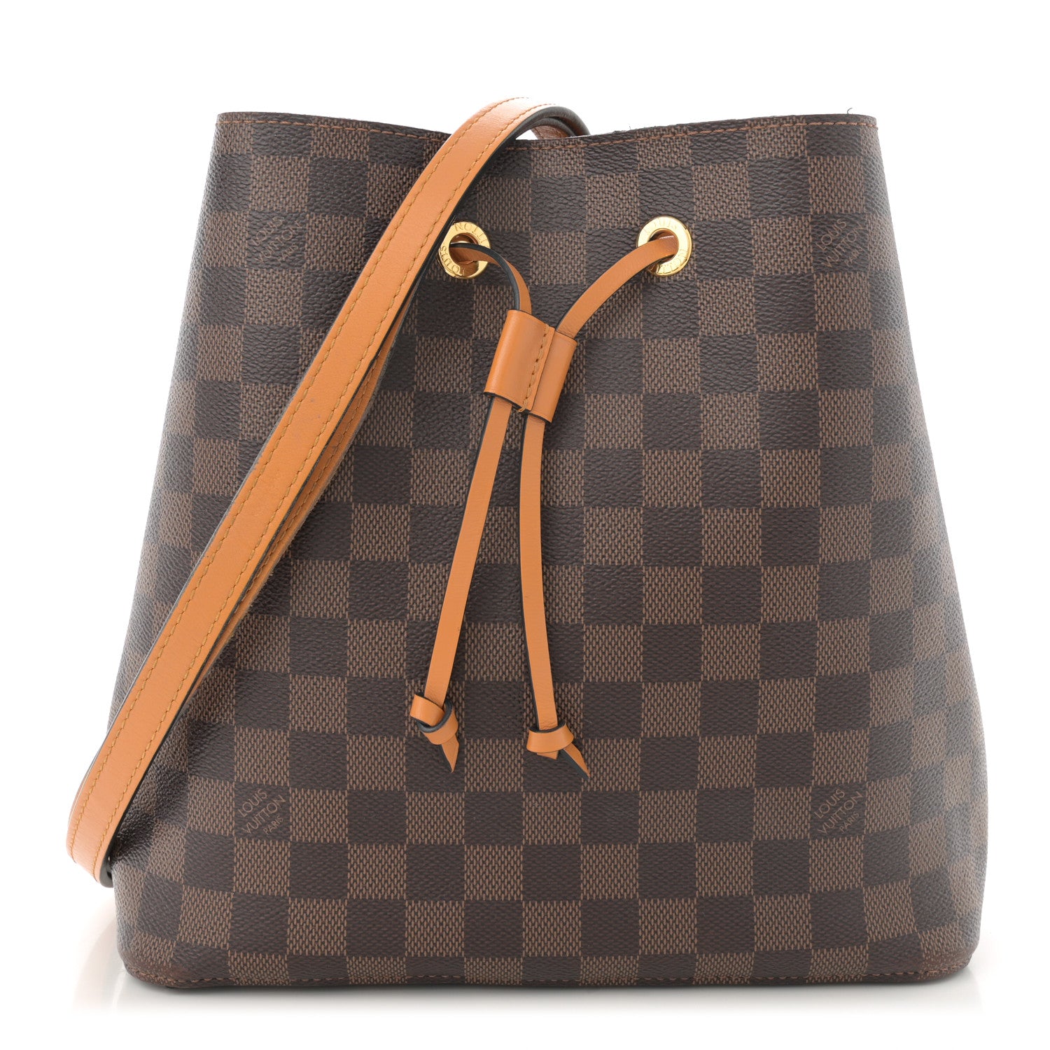 Louis Vuitton Damier Ebene Neonoe MM Safran 1 of 16