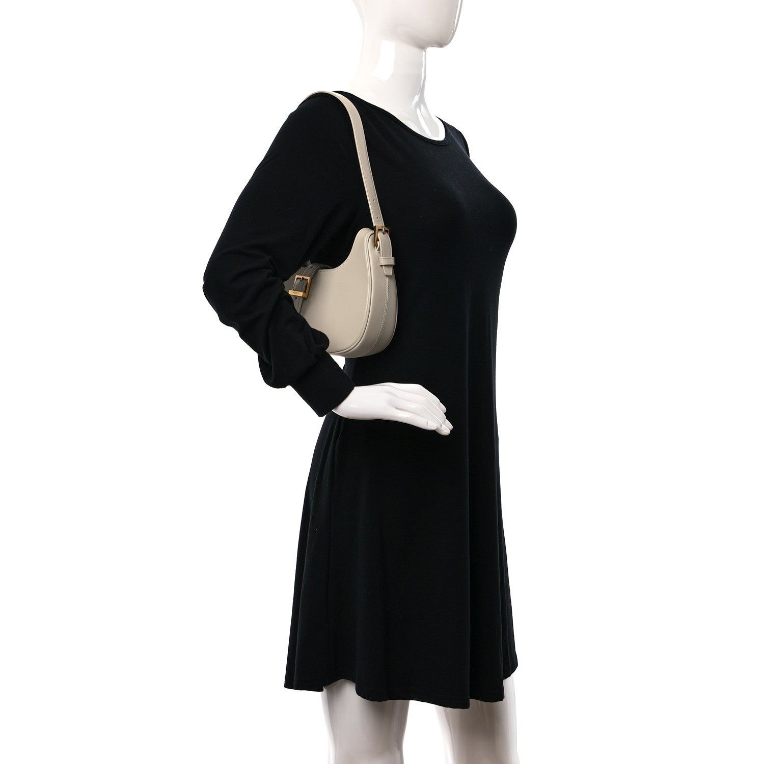Saint Laurent Shiny Calfskin Le Fermoir Hobo 2 of 8