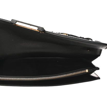 Salvatore Ferragamo Pebbled Calfskin Watersnake Patchwork Aileen Bag Grey Blue Black 7 of 9