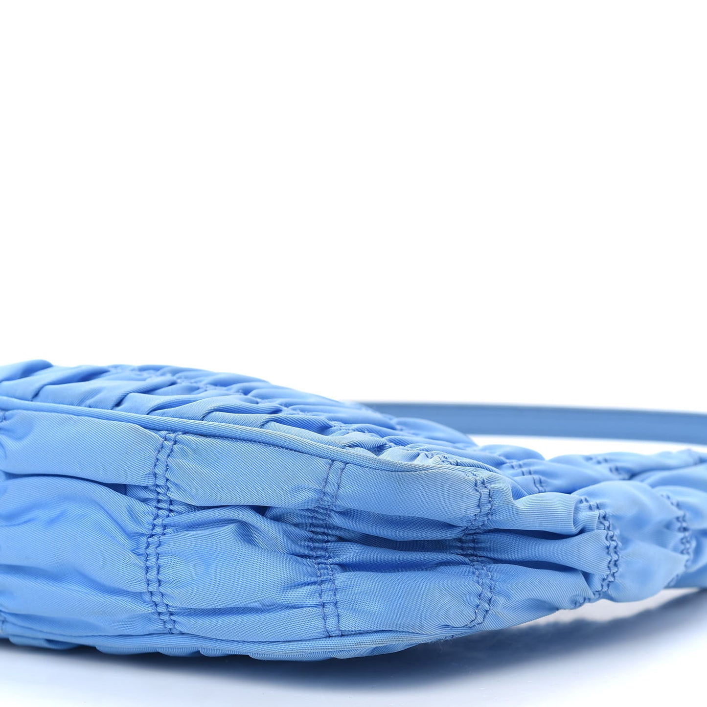 Tessuto Nylon Gaufre Shoulder Bag Light Blue
