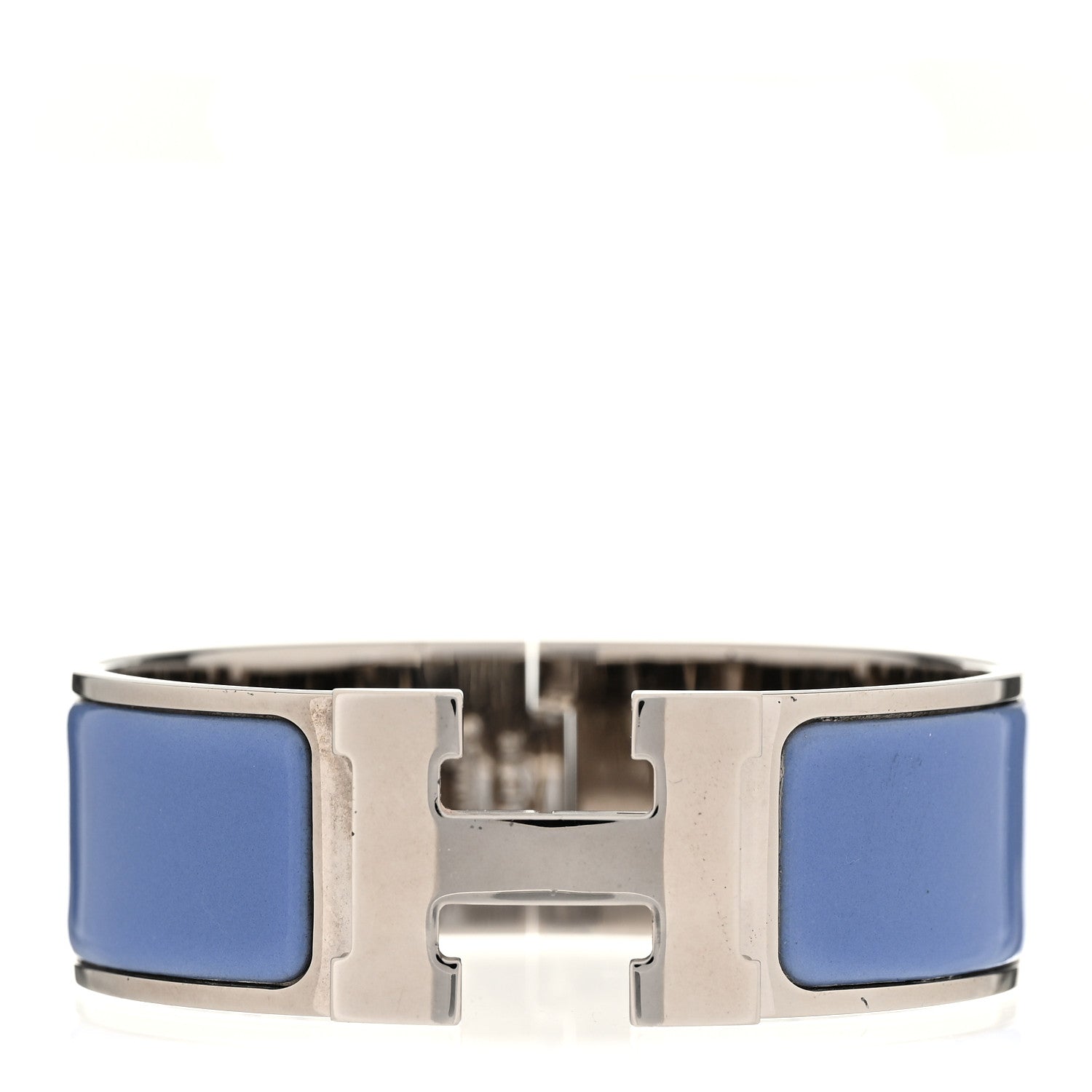 Hermes Enamel Wide Clic Clac H Bracelet PM Periwinkle 1 of 6