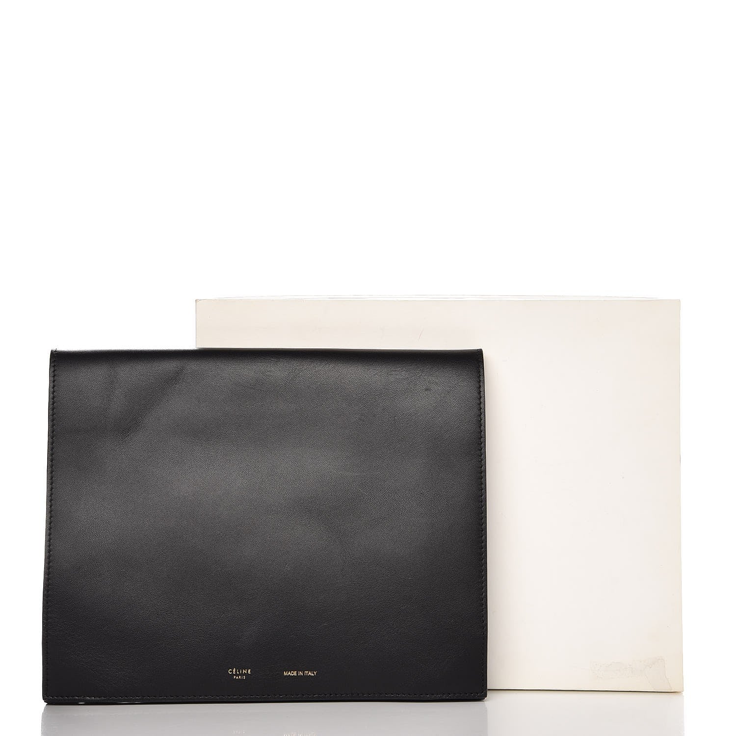 Celine Smooth Lambskin iPad Folio Clutch Black 9 of 9