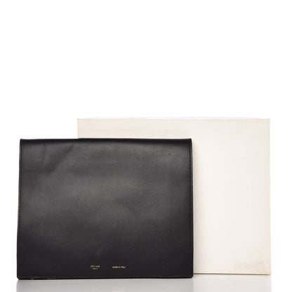 Celine Smooth Lambskin iPad Folio Clutch Black 9 of 9