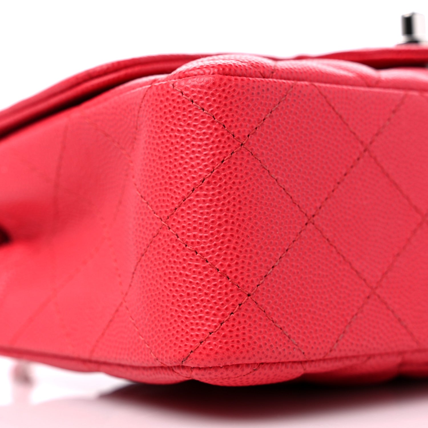 Chanel Caviar Quilted Mini Rectangular Flap Dark Pink 8 of 9