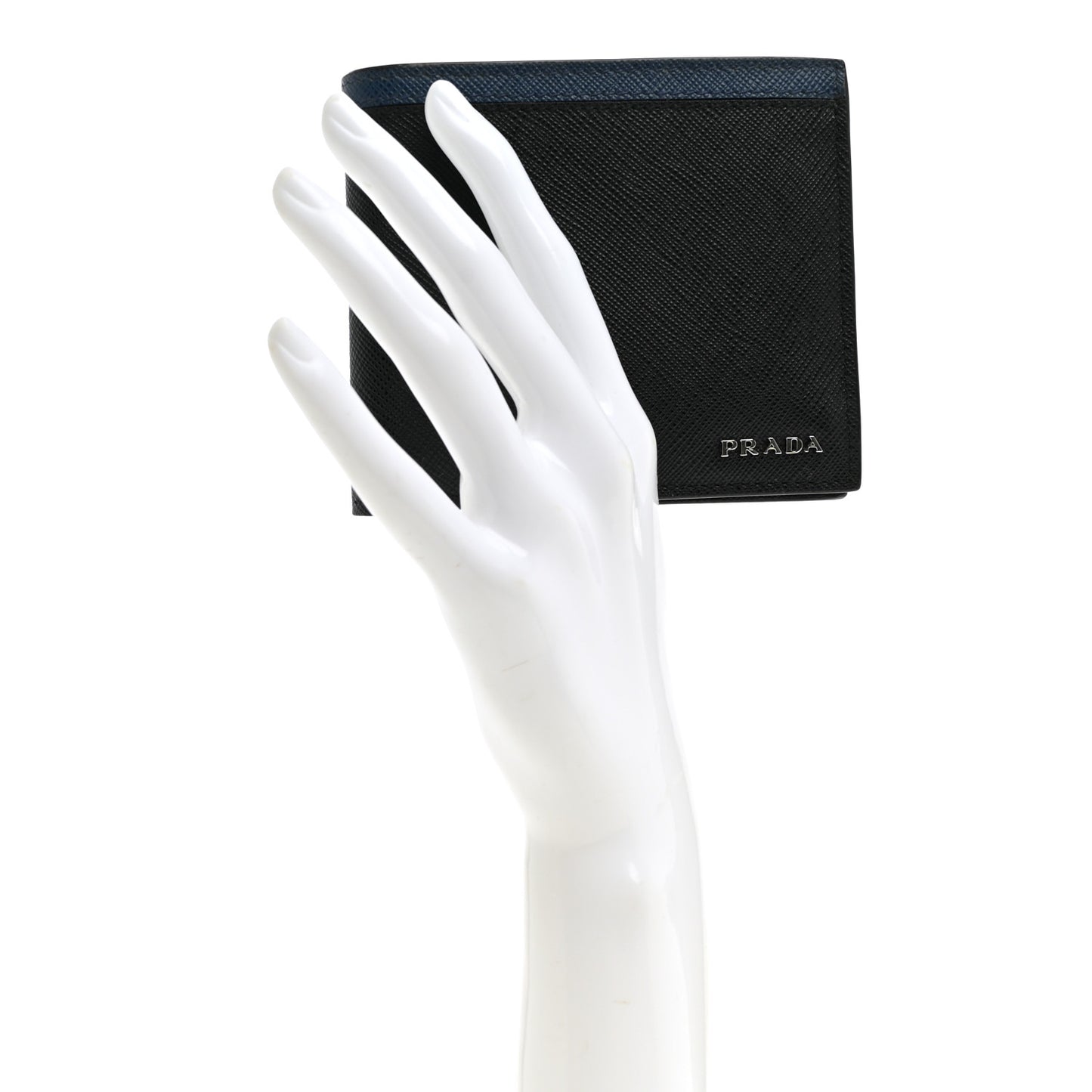 Saffiano Bi-Fold Wallet Black Bluette