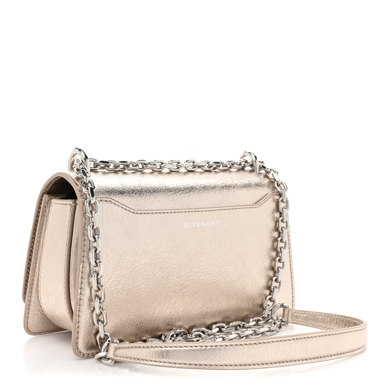 Givenchy Laminated Calfskin Small 4G Sliding Chain Bag Dusty Gold 3 of 10
